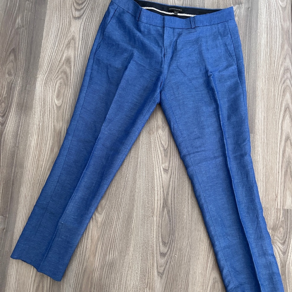 Banana Republic Avery Linen Blend/Chambray Pants